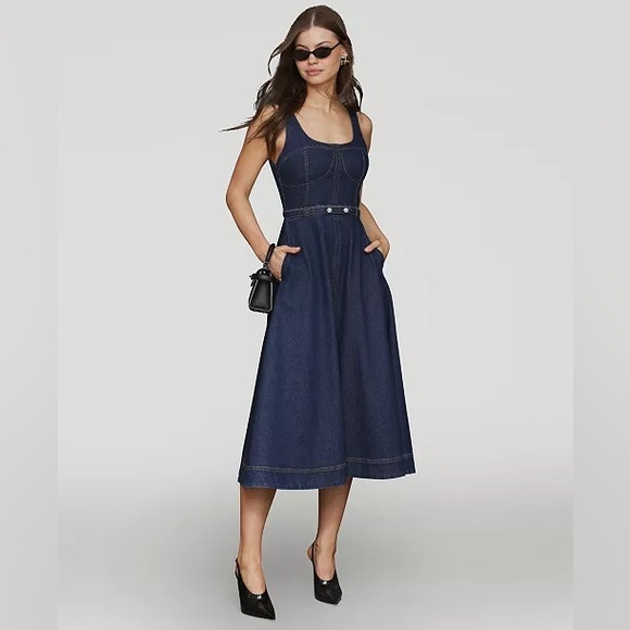 Avec Les Filles Bustier Circle-Skirt Midi Dres - Picture 5 of 5